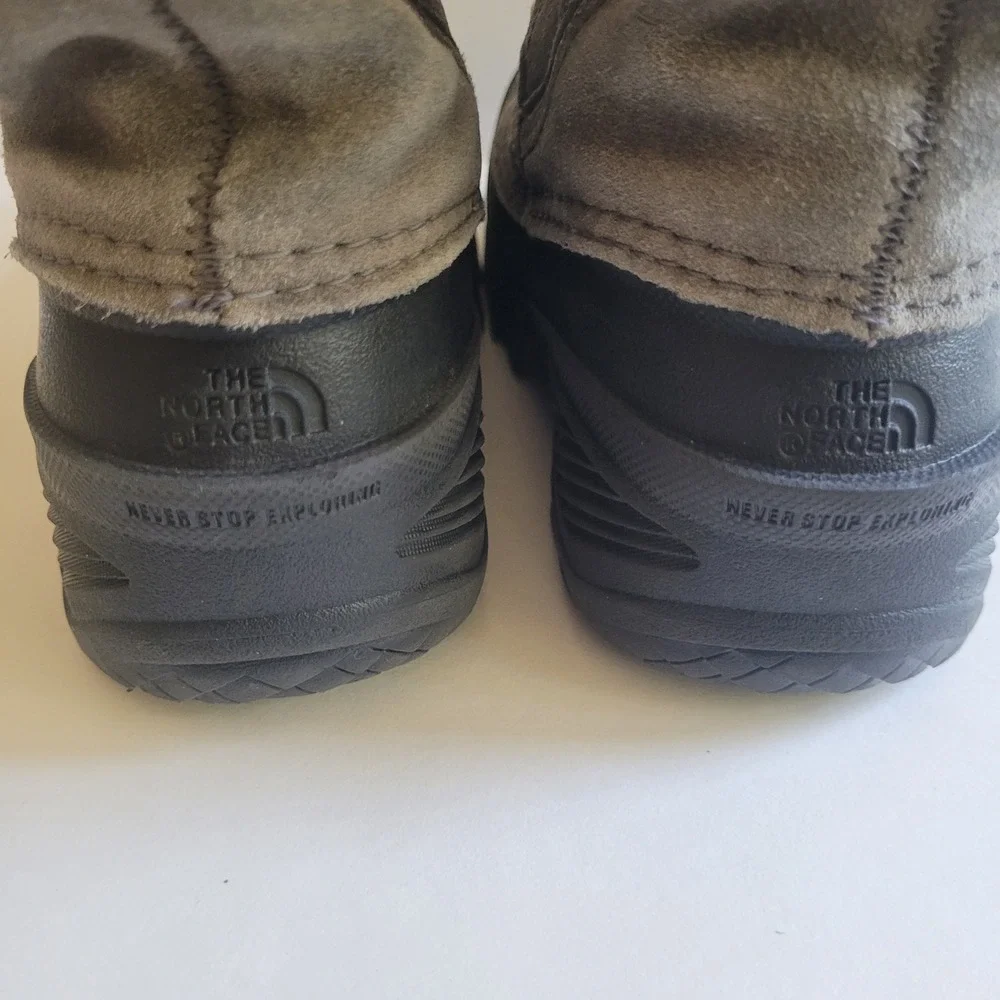 The‎ North Face Heat Seek 200 Waterproof Snow Boots Grey Pink Girls 13